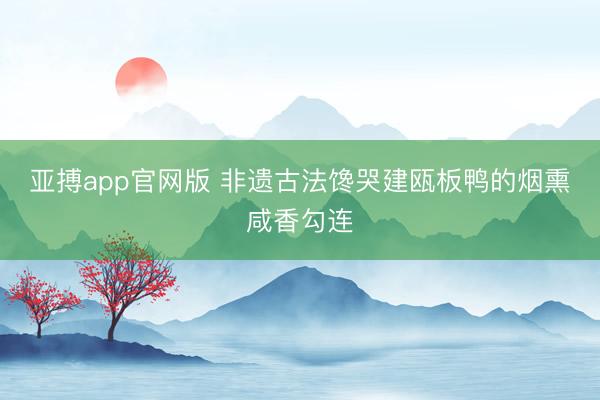 亚搏app官网版 非遗古法馋哭建瓯板鸭的烟熏咸香勾连